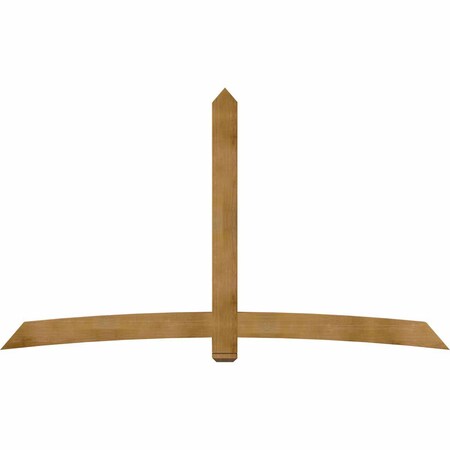 Ekena Millwork Bellingham Rough Sawn Timber Gable Bracket, Western Red Cedar, 108"W x 63"H x 4"D x 6"F, 14/12 Pitch GBW108X63X0406BEL00RWR